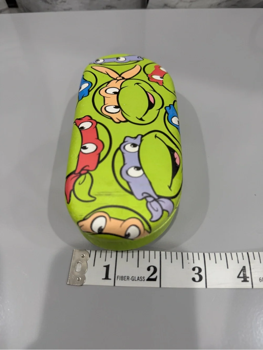 Kids Sunglasses Case with Cartoon Turtle Faces - Green